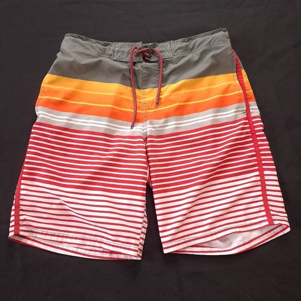 George Men's Swim Shorts B/W Stripes Sz M 32-34